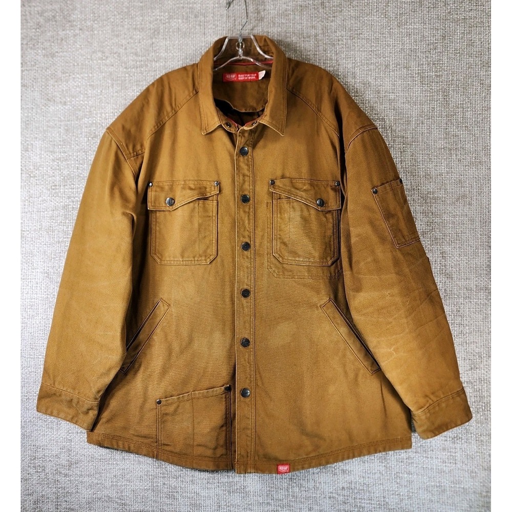 Red Kap Duck Canvas Barn Jacket Mens 2XL Brown Vented Field Chore Coat
